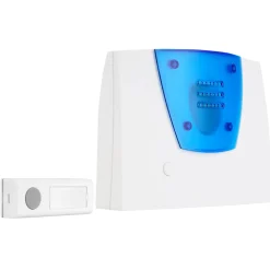 REV Ritter  Funk-Gong mit Taster Blitzlicht & 3 verschiedene Klänge 150 m weiß