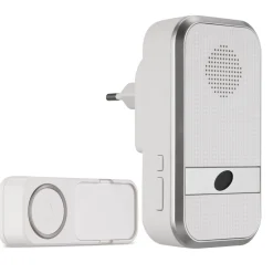 REV Ritter  Funk-Gong mit Taster kompakt Orchestra für Steckdose 58 Melodien 150m weiß