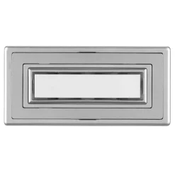 REV Ritter  Klingeltaster Aufputz Kunststoff 1-fach mit Namensschild beleuchtbar silber