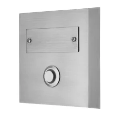 REV Ritter  Klingeltaster Aufputz 1-f.quadratisch mit LED-Beleuchtung & gravierbarem Namenschild Edelstahl