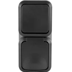 REV Ritter Kombi A/W-Schalter + Steckdose AquaStorm senkrecht