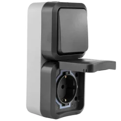 REV Ritter Kombi A/W-Schalter + Steckdose AquaStorm senkrecht