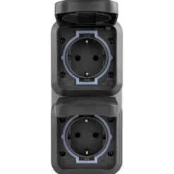 REV Ritter Steckdose AquaStorm 2-fach senkrecht