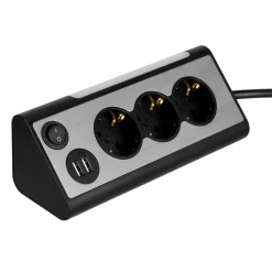 REV Ritter USB-Steckdosenleiste Lightsocket 3fach 2xUSB 0,5W