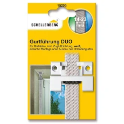 Schellenberg Gurtführung Duo eckig mit Bürste für 14-23 mm Gurtband weiß