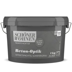 Schöner Wohnen Farbe Beton-Optik Effektspachtel 1 kg schiefergrau