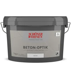 Schöner Wohnen Farbe Beton-Optik Effektspachtel Grau 1l