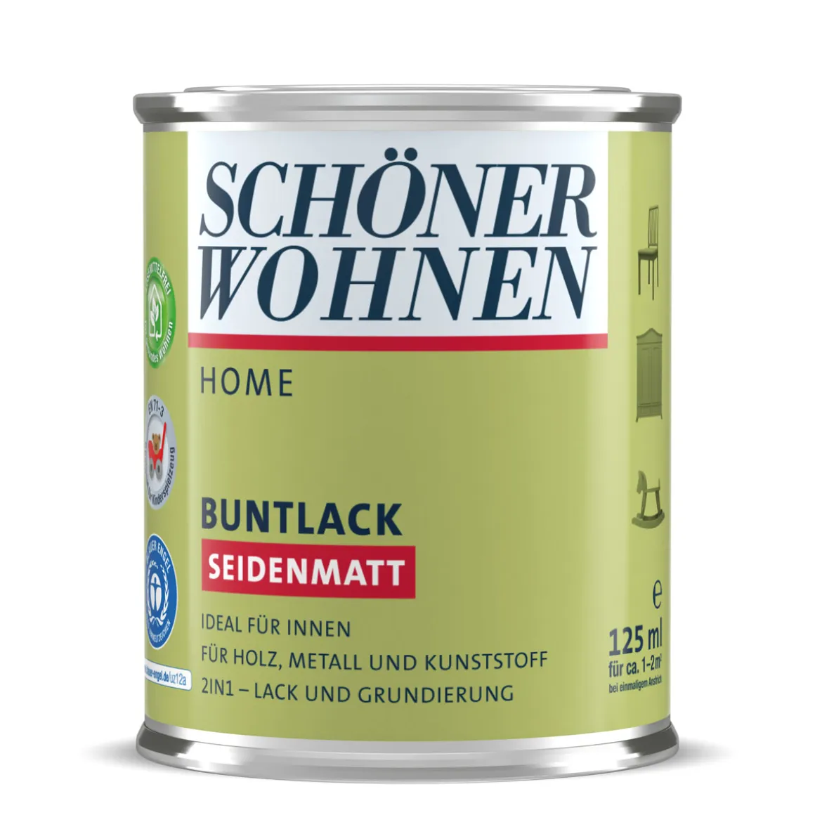 Schöner Wohnen Farbe Buntlack Home Hellelfenbein seidenmatt 750 ml