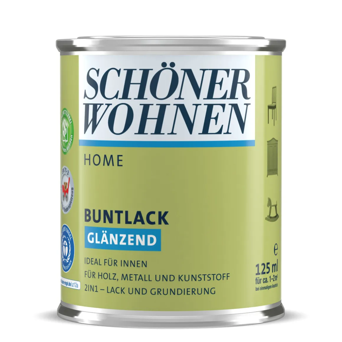 Schöner Wohnen Farbe Buntlack Home Cremeweiß glänzend 125 ml