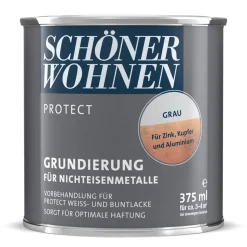 Schöner Wohnen Farbe Grundierung Protect für Nichteisenmetalle grau 375 ml