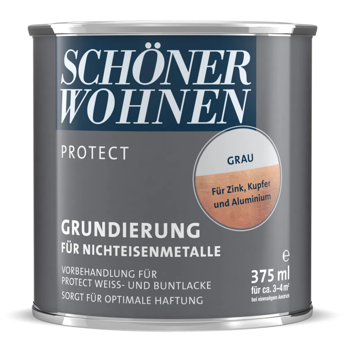 Schöner Wohnen Farbe Grundierung Protect für Nichteisenmetalle grau 375 ml
