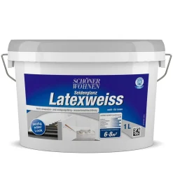 Schöner Wohnen Farbe Latexweiss seidenglänzend 1 l