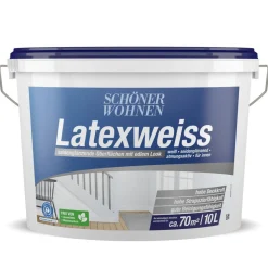 Schöner Wohnen Farbe Latexweiß Seidenglänzend 10 L