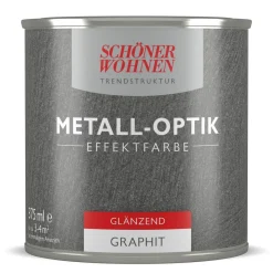 Schöner Wohnen Farbe Metall-Optik Effektfarbe Graphit glänzend 375 ml
