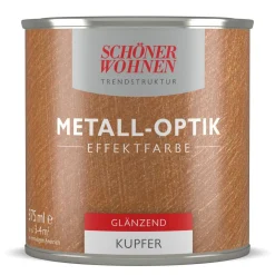 Schöner Wohnen Farbe Metall-Optik Effektfarbe Kupfer glänzend 375 ml