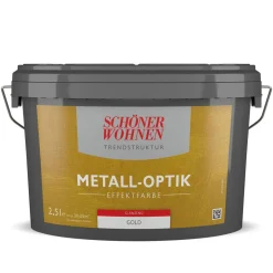 Schöner Wohnen Farbe Metall-Optik Effektfarbe Gold glänzend 2,5 l