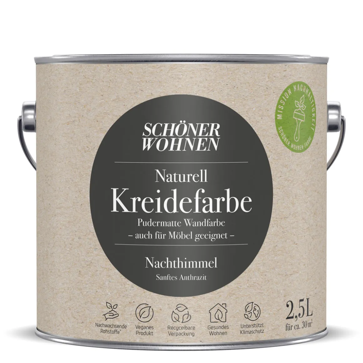 Schöner Wohnen Farbe Naturell Kreidefarbe 2,5 L Nachthimmel