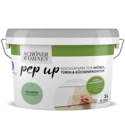 Schöner Wohnen Farbe pep up Hellgrün für Möbel Türen und Küchenfronten 1 L