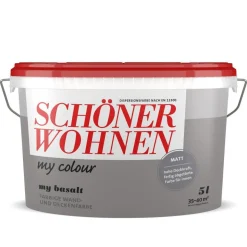 Schöner Wohnen Farbe Wandfarbe my colour matt basalt 5 L