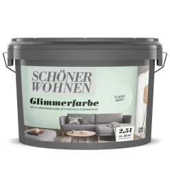 Schöner Wohnen Farbe  Wandfarbe Glimmerfarbe flash mint 2,5 Liter