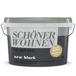 Schöner Wohnen Farbe  Wandfarbe Trendfarbe new black 1 Liter