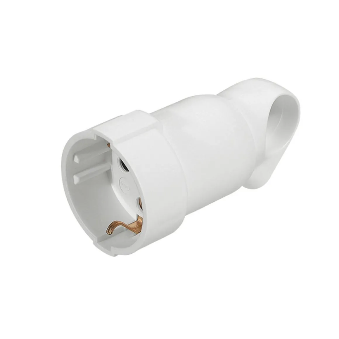 Schuko-Kupplung inkl Knickschutz Ausziehhilfe