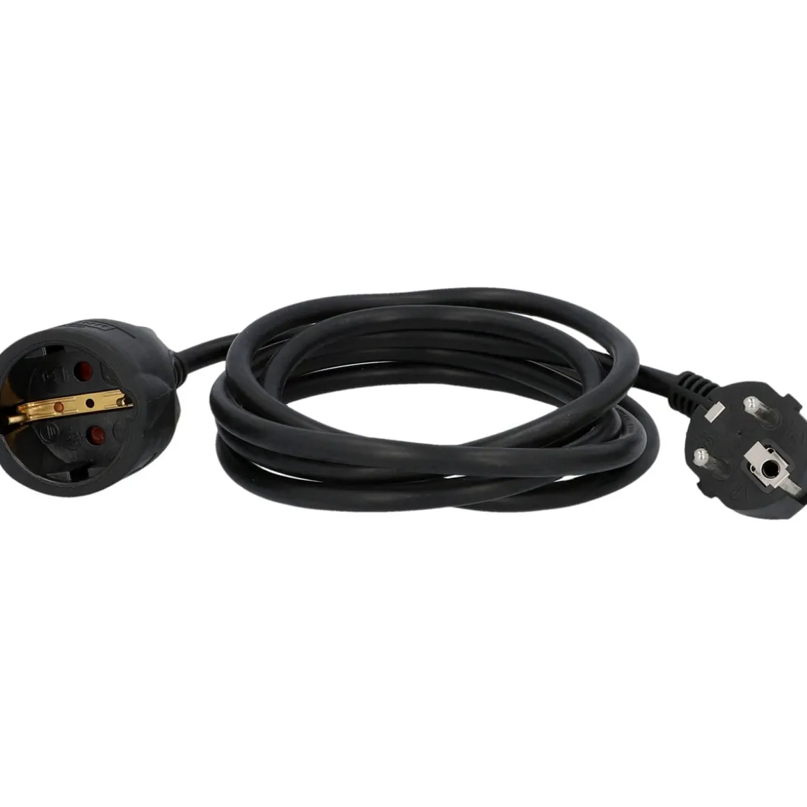 Schuko-Verlängerung H05VV-F3G1 2m schwarz
