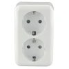 Schutzkontakt-Steckdose Standard 2-fach Aufputz weiß