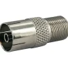 Schwaiger Adapter für IEC-Stecker/F-Stecker silber