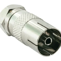 Schwaiger Adapter für IEC-Stecker/F-Buchse silber