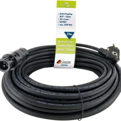 Schwaiger  Anschlusskabel Batterie auf Schuko für Wechselrichter 20 m