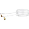Schwaiger Antennenkabel 90 dB 3 m weiß mit Winkelstecker