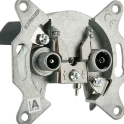 Schwaiger Antennensteckdose Einzeldose 2-Loch 2,5 db