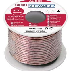 Schwaiger Audio-Lautsprecherkabel 10 m transparent 2x 0,75 mm²