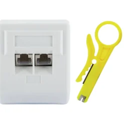 Schwaiger Cat 5 Netzwerk-Anschlussdose 2xRJ45