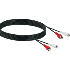 Schwaiger Cinch-Audio-Anschlusskabel schwarz 5 m