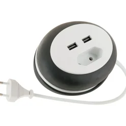 Schwaiger  Euroverlängerung mit 2 x USB Anschluss weiß