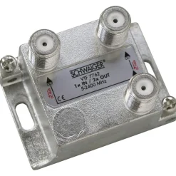 Schwaiger 2-fach-Verteiler 4 dB silber