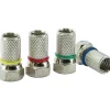 Schwaiger F-Stecker mit Farbringen 7 mm 4 Stück