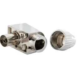 Schwaiger IEC-Koax-Winkelbuchse schraubbar verchromt