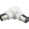 Schwaiger IEC-Winkeladapter 90Grad für Antennenkabel weiß