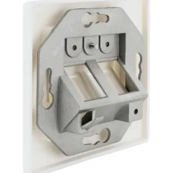 Schwaiger  Keystone Anschlussdose 2-fach Unterputz mit Schrägauslass