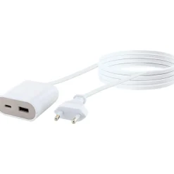 Schwaiger  Ladeadapter-Verlängerung 2,5 m 230 V weiß