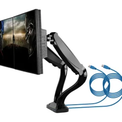 Schwaiger  Monitor-Tischhalter Full Motion 2 für 2 Monitore bis 29 Zoll