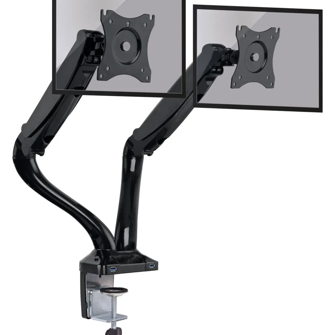 Schwaiger Monitor-Tischhalter Full Motion 2 für 2 Monitore bis 29 Zoll
