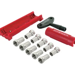 Schwaiger Montageset für F-Stecker und Kaoxialkabel