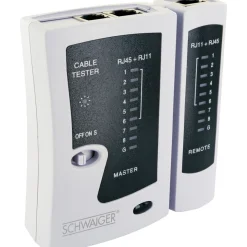 Schwaiger Netzwerkkabeltester für RJ45 und RJ11