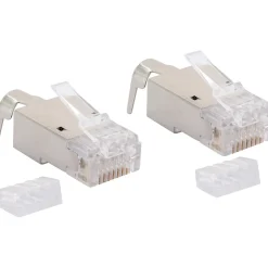 Schwaiger Netzwerkstecker CAT 6a/CAT 7 silber/grau 18 Stück