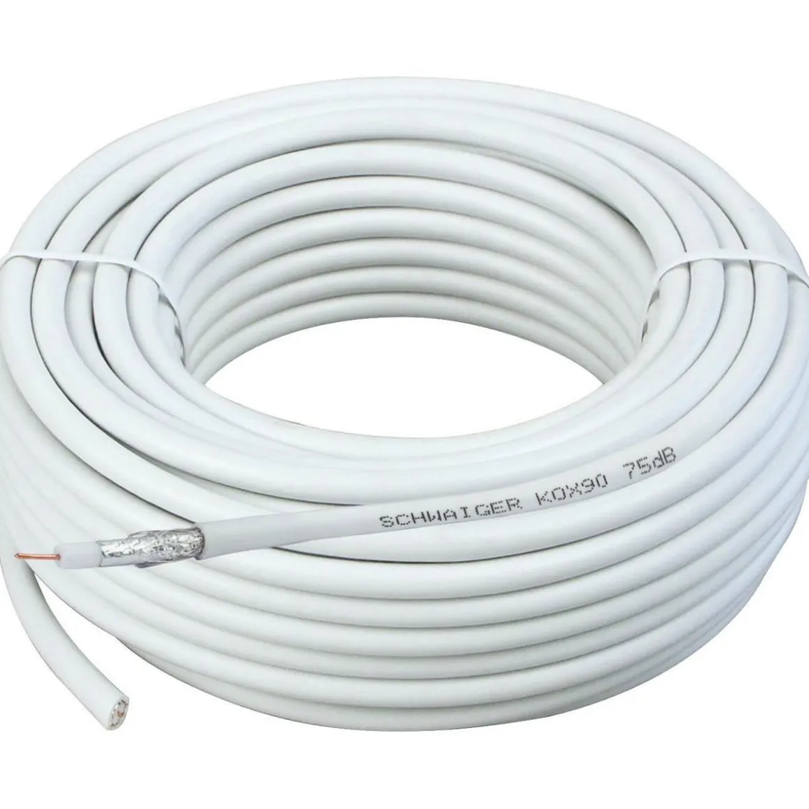 Schwaiger SAT Koaxialkabel 75 dB 25m weiß