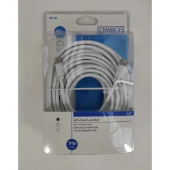 Schwaiger SAT-Anschlusskabel 75 dB 15m weiß